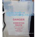asbestos waste plastic uv black bag, Disposable Asbestos Bag, polythene poly plastic storage asbersto waste burial bags